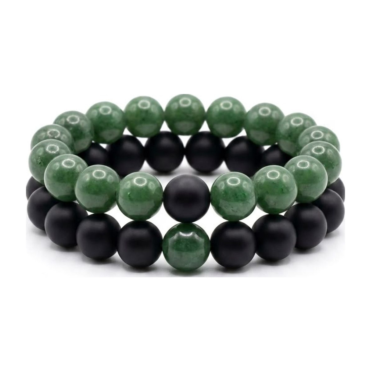 Green Aventurine × Black Matte Onyx