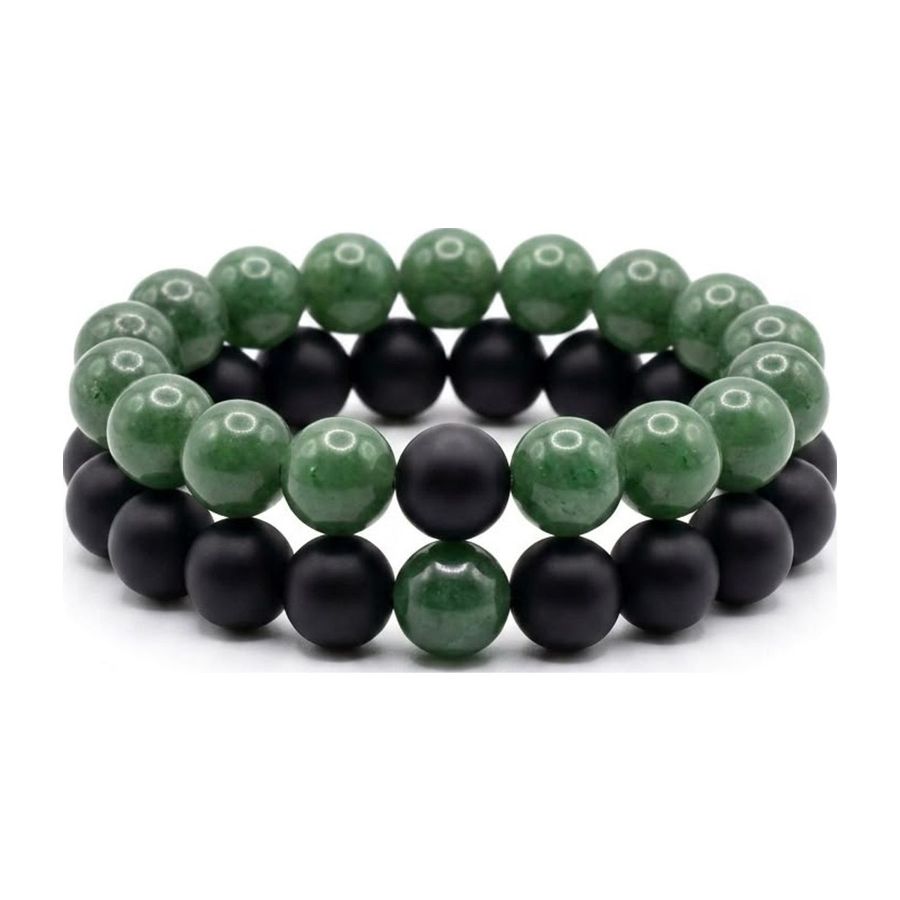 Green Aventurine × Black Matte Onyx