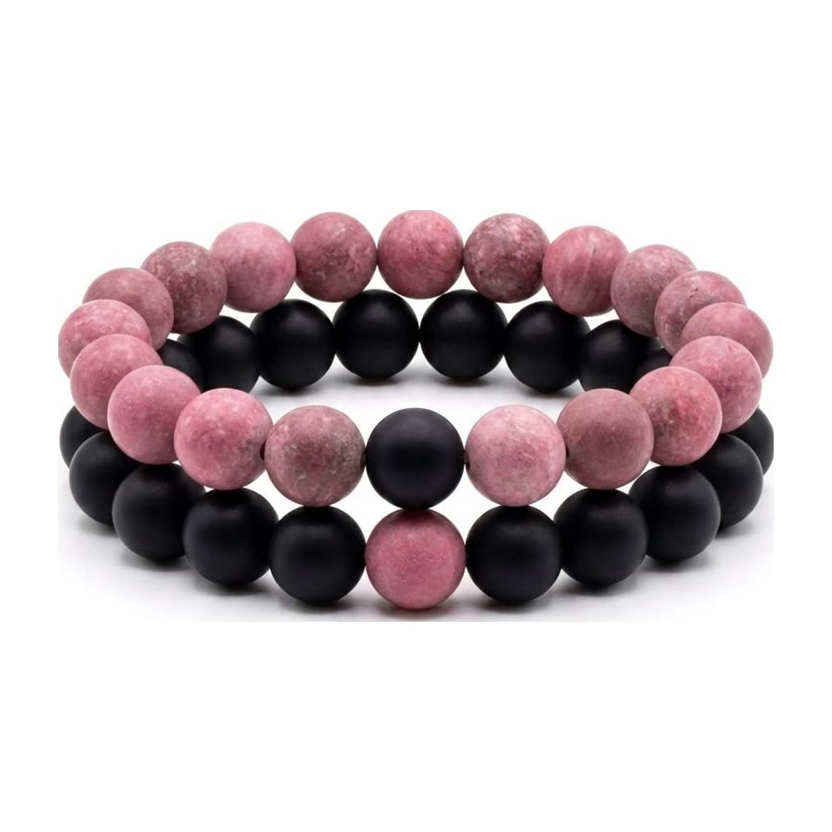 Matte Rhodonite × Black Matte Onyx