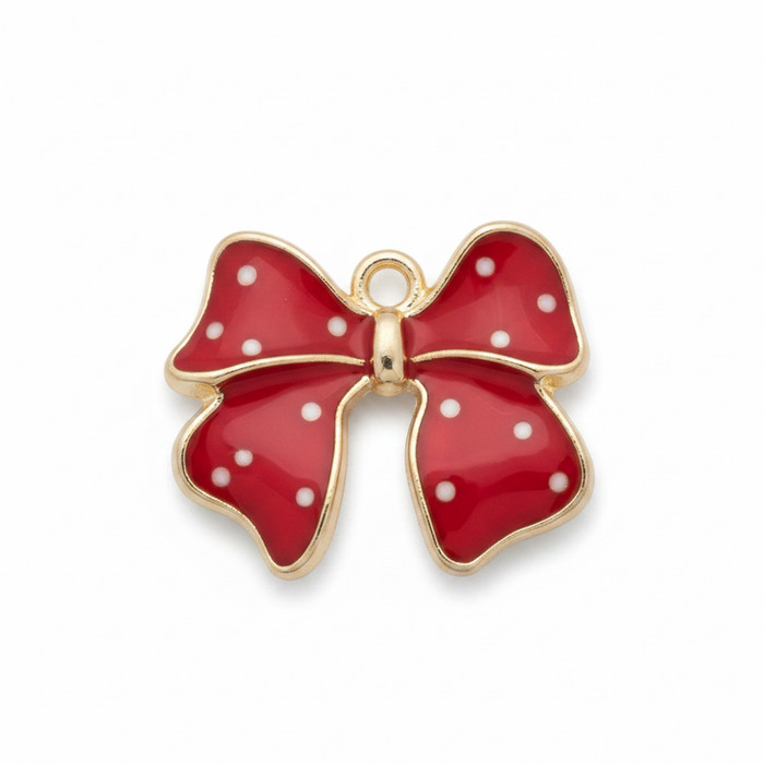 Red Dotted Bow