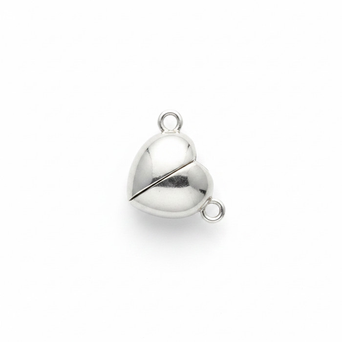 Puffed Silver Heart
