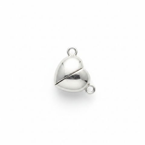 Puffed Silver Heart
