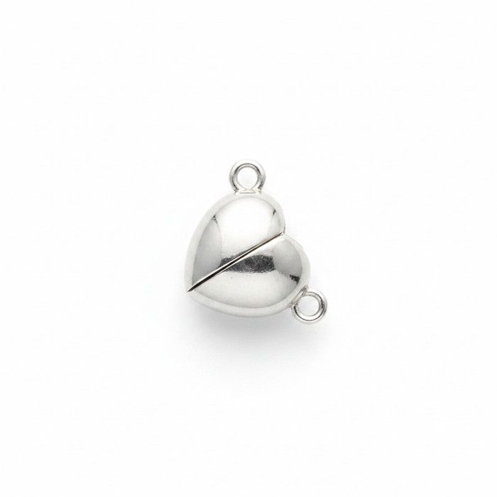 Puffed Silver Heart