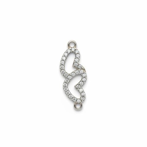 Linked Silver Hearts