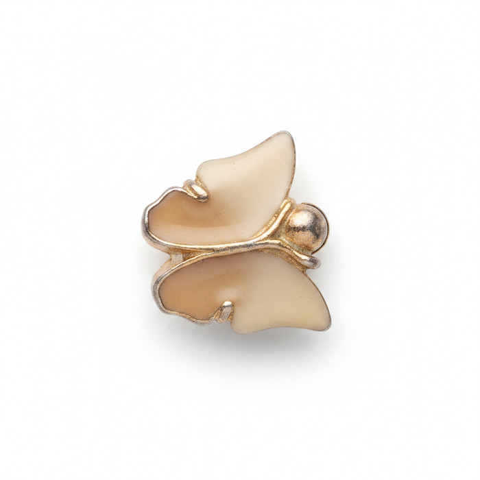 Cream Enamel Butterfly