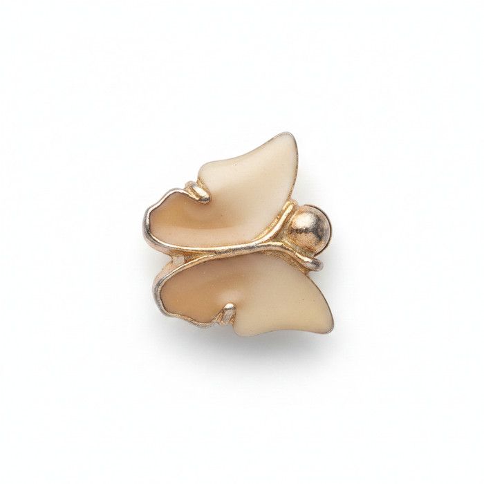 Cream Enamel Butterfly