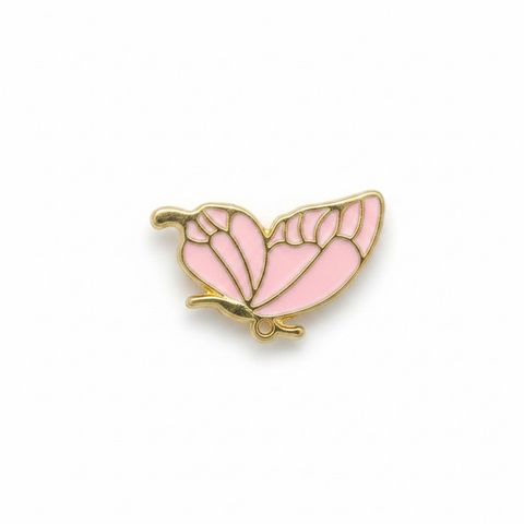 Pink Enamel Butterfly