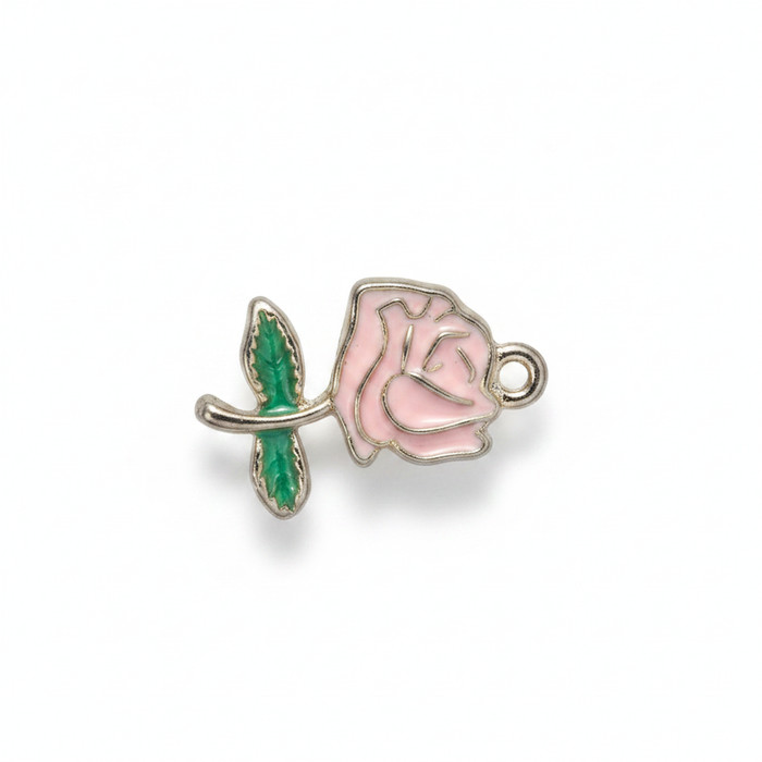 Pink Enamel Rose
