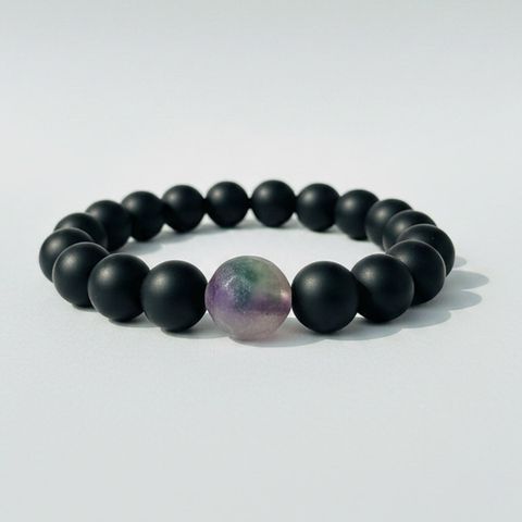 Pale Green & Black Agate