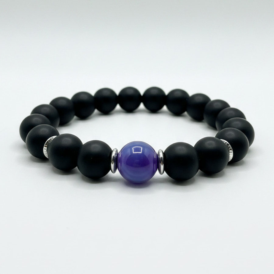 Lilac Agate x Black Matte Onyx