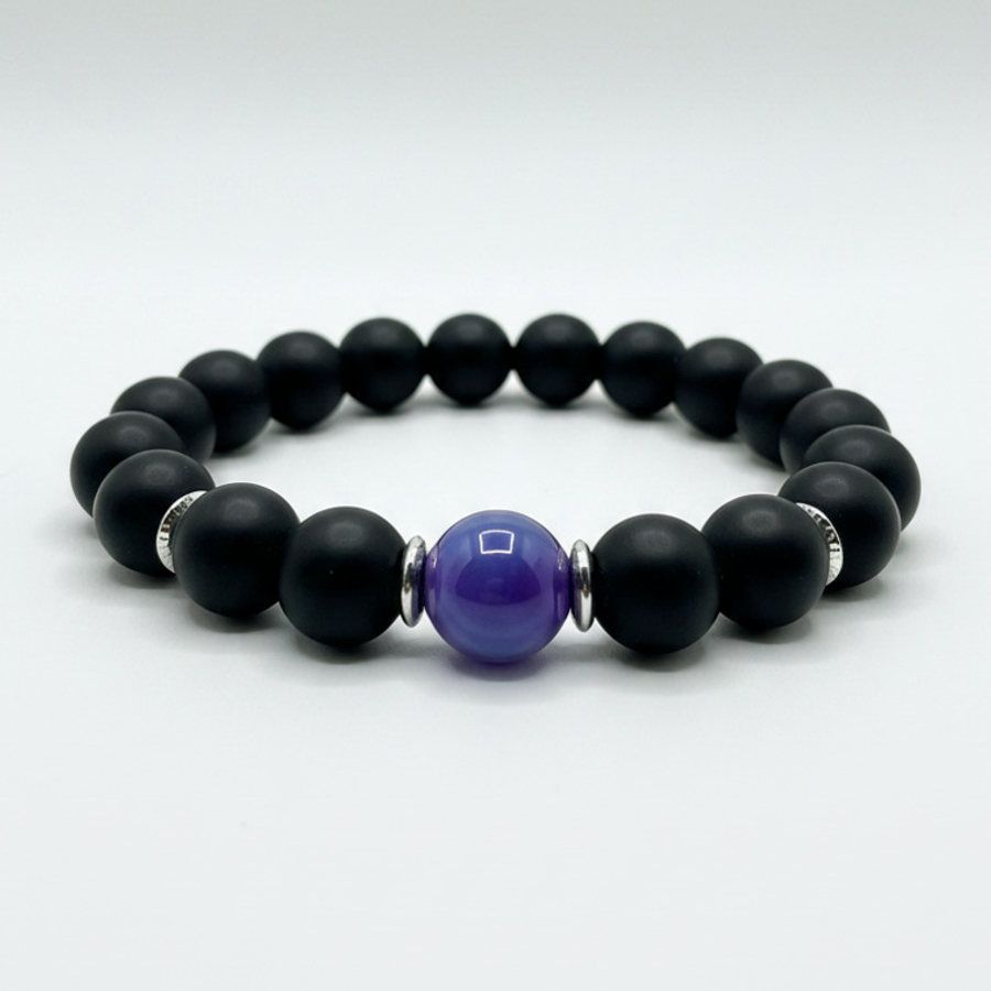 Lilac Agate x Black Matte Onyx
