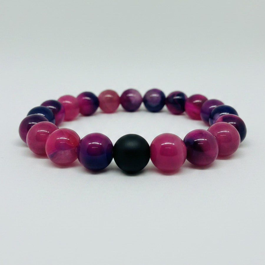 Fuchsia & Black Matte Onyx