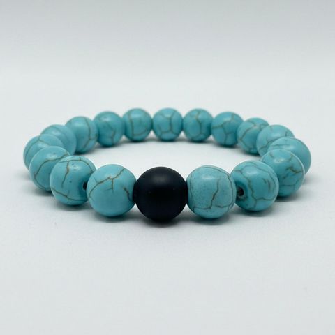 Turquoise Howlite x Matte Black Onyx